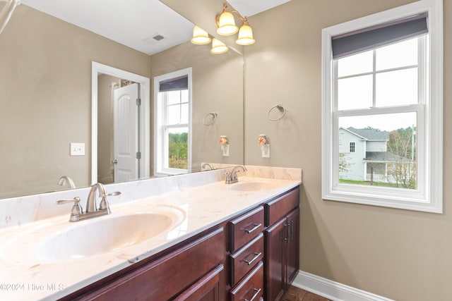 bathroom with vanity