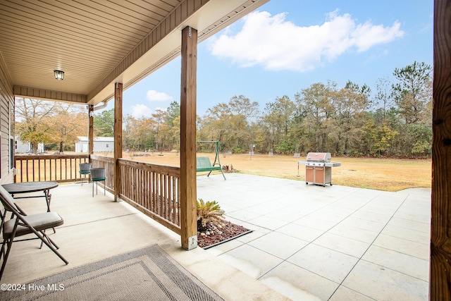 view of patio / terrace featuring grilling area