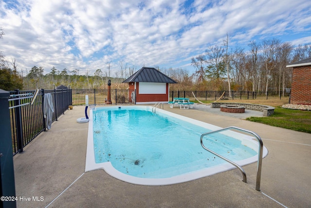 view of pool with a patio area