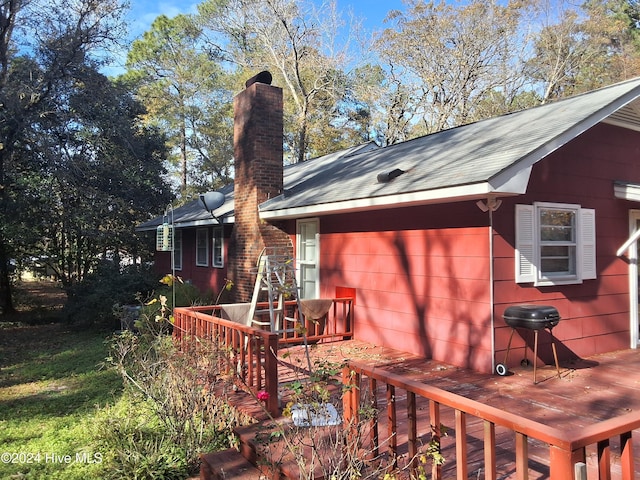 exterior space featuring a deck