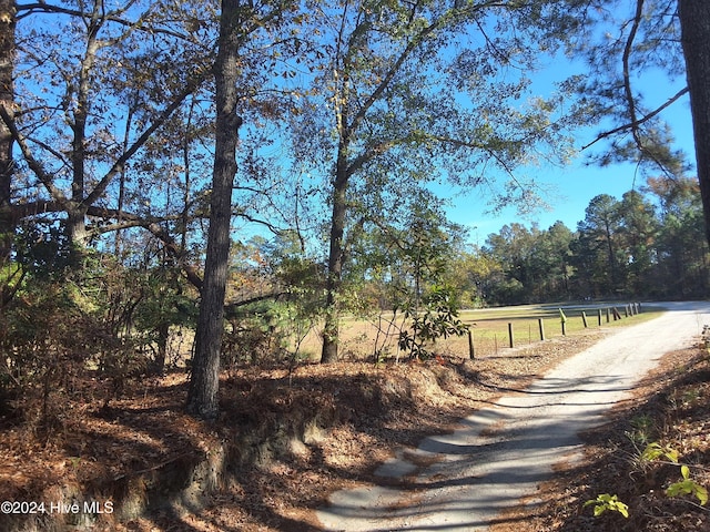 view of street featuring a rural view