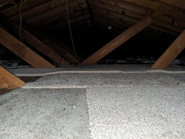 view of attic