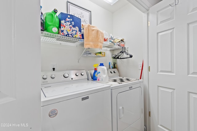 laundry area featuring independent washer and dryer