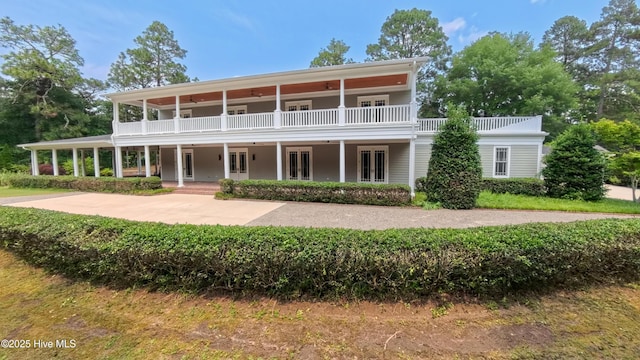 215 Inverrary Rd, Pinehurst, NC 28374 - rear view of property featuring ceiling fan, french doors, and a patio area