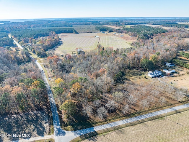 aerial view with a rural view