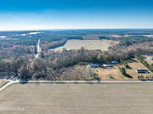 aerial view featuring a rural view