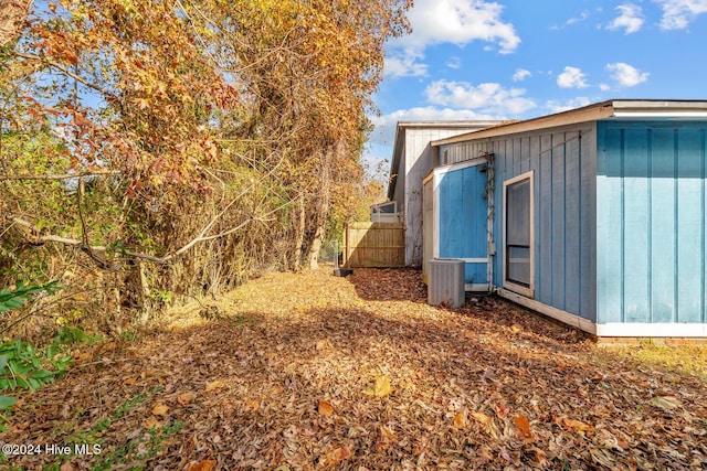 view of property exterior featuring central AC unit