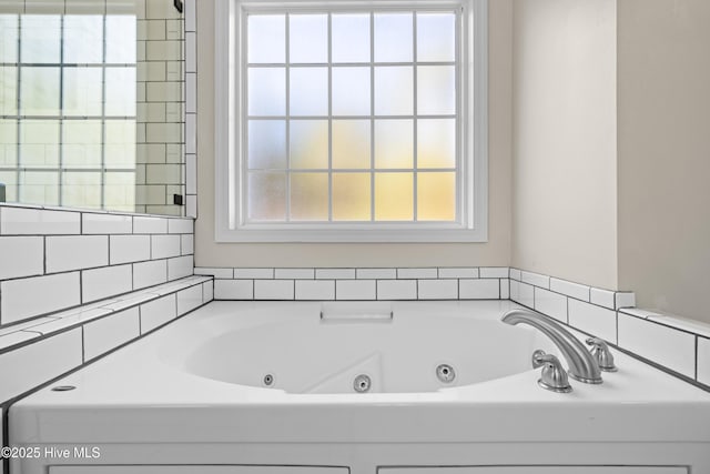 bathroom with a washtub