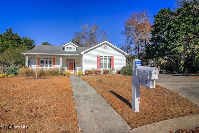 view of front of house with covered porch