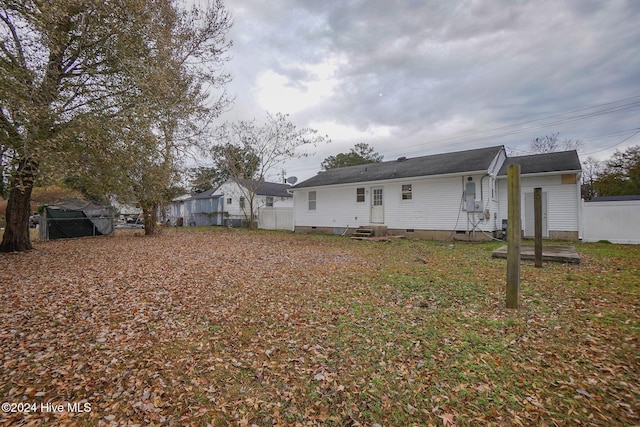 view of back of property