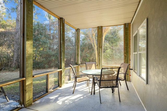 view of sunroom