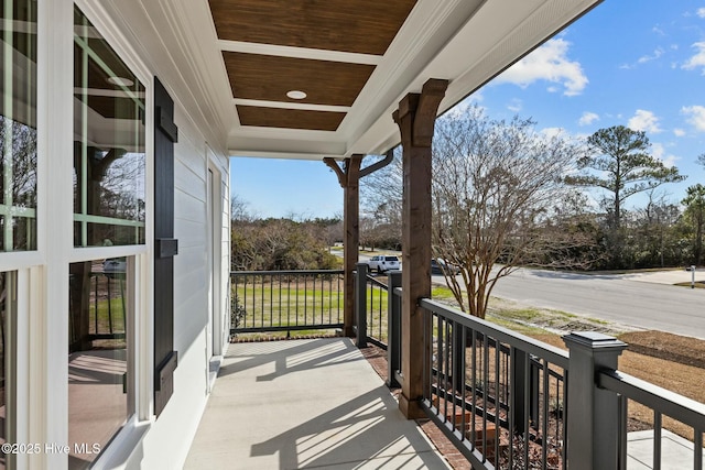 balcony with covered porch