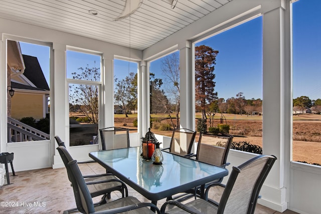 sunroom / solarium featuring plenty of natural light