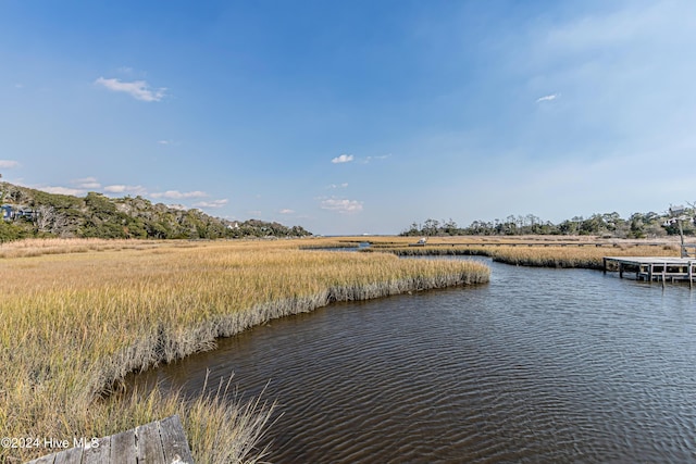 property view of water with a rural view