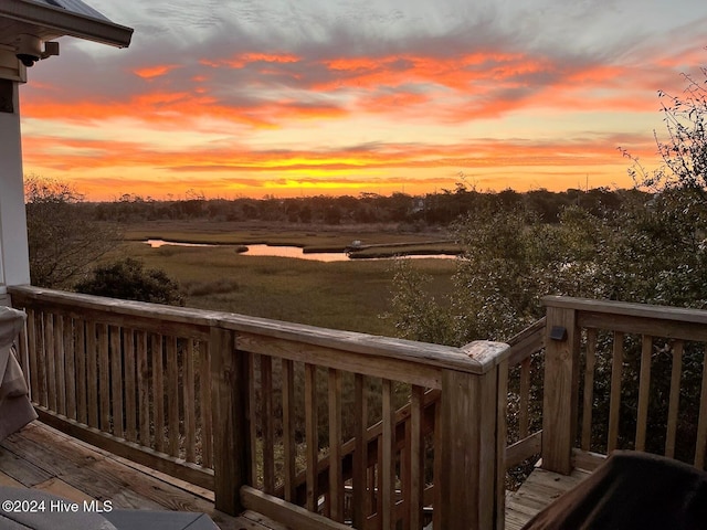 view of deck at dusk