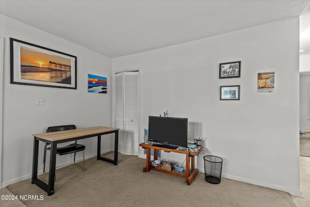151 Hoop Pole Creek Dr Unit E & W, Atlantic Beach, NC 28512 - office area with carpet flooring and baseboards