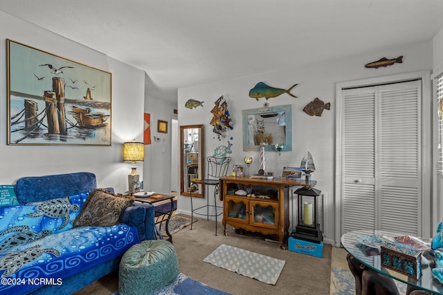 151 Hoop Pole Creek Dr Unit E & W, Atlantic Beach, NC 28512 - carpeted living area with baseboards