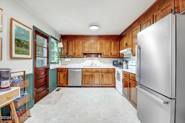 kitchen featuring sink and appliances with stainless steel finishes