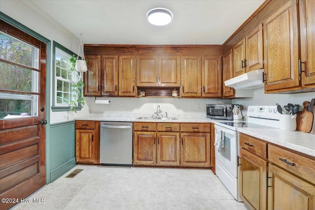 kitchen featuring sink and appliances with stainless steel finishes