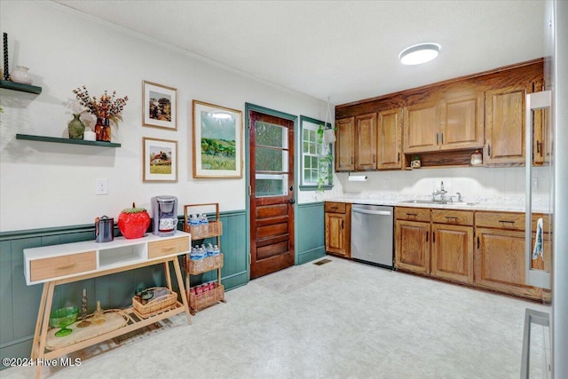 kitchen featuring dishwasher and sink