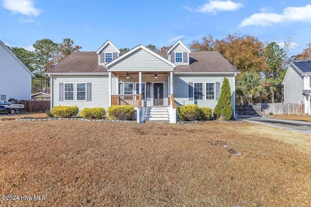 view of front of home featuring covered porch