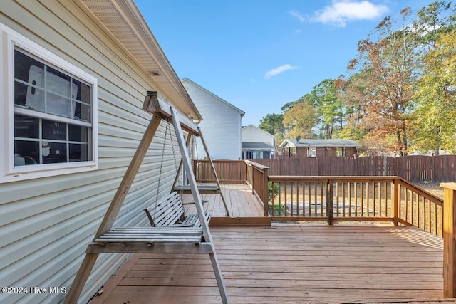 view of wooden deck