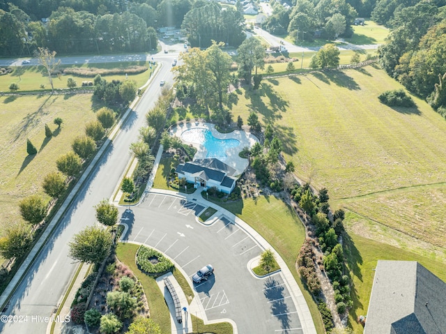 bird's eye view of a pool area