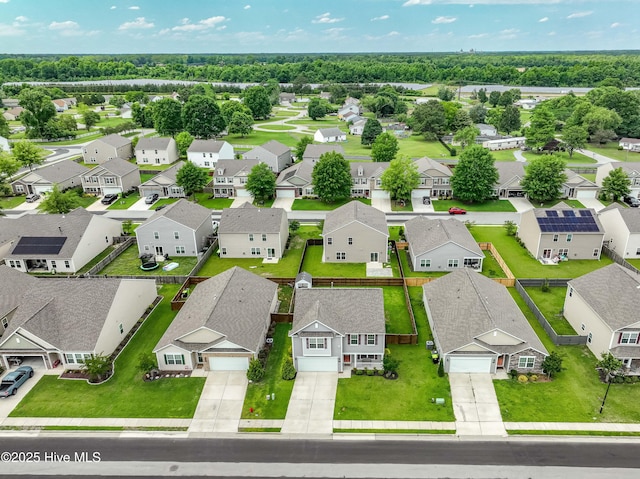 aerial perspective of suburban area