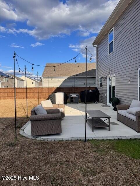 view of patio with an outdoor hangout area