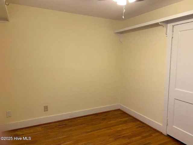 spare room featuring hardwood / wood-style floors