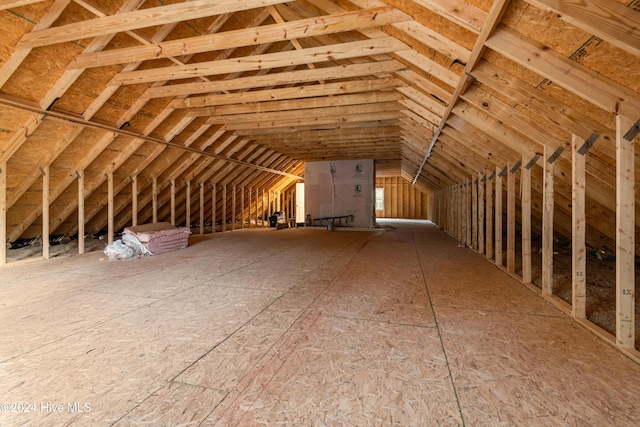 view of attic