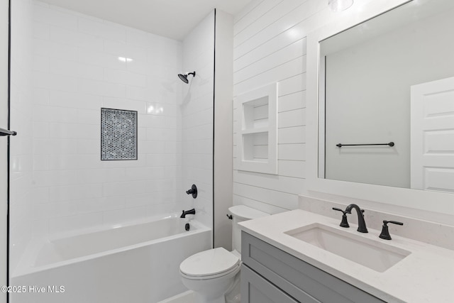 457 Raven Glen Dr, Southport, NC 28461 - full bathroom featuring toilet, vanity, and shower / bath combination