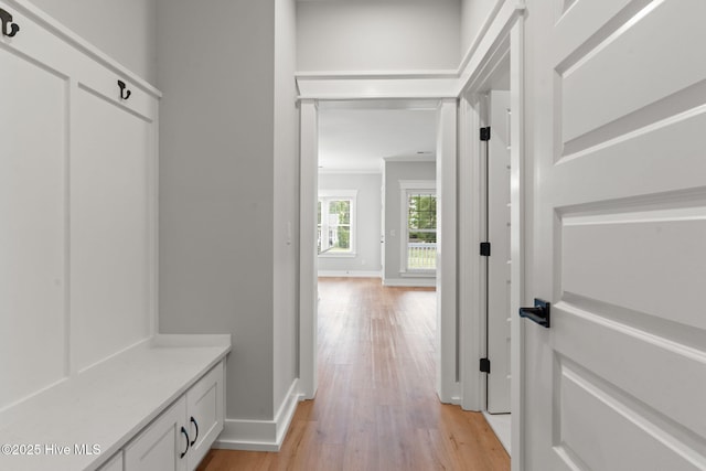 457 Raven Glen Dr, Southport, NC 28461 - mudroom with light wood-style flooring and baseboards