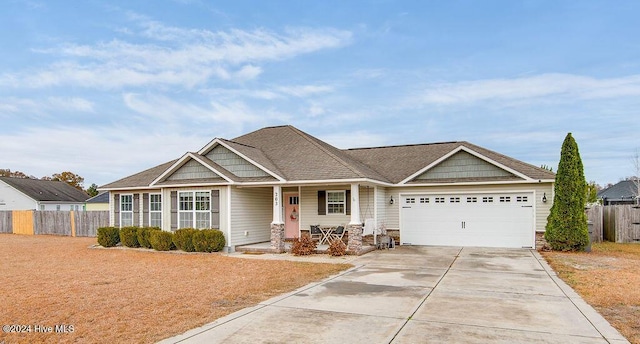 craftsman-style house with a garage