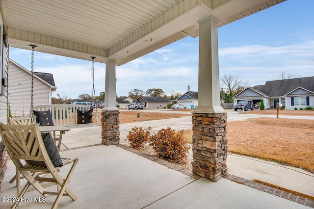 view of patio / terrace featuring a porch