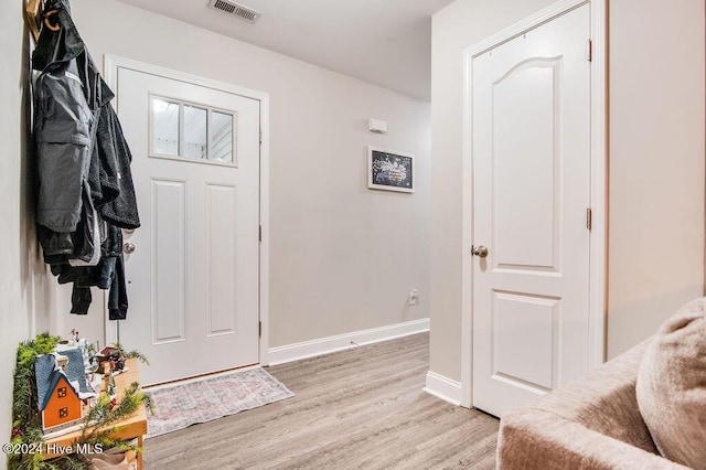 entrance foyer featuring light hardwood / wood-style flooring