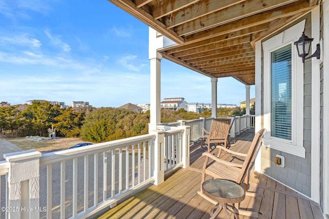 view of wooden deck