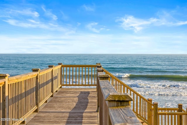 view of property's community with a water view