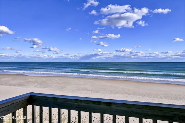 property view of water with a view of the beach