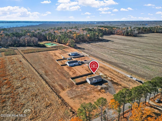 bird's eye view featuring a rural view