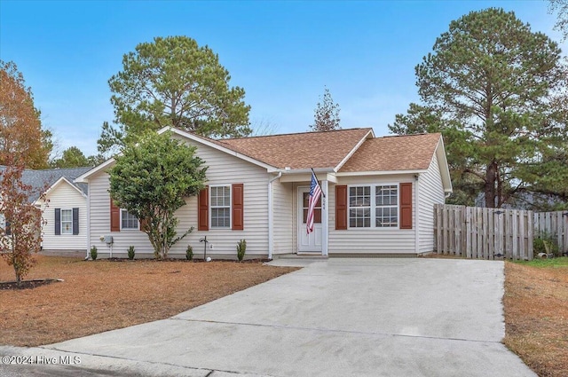 view of ranch-style home