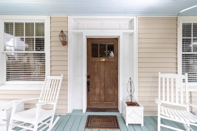 view of doorway to property