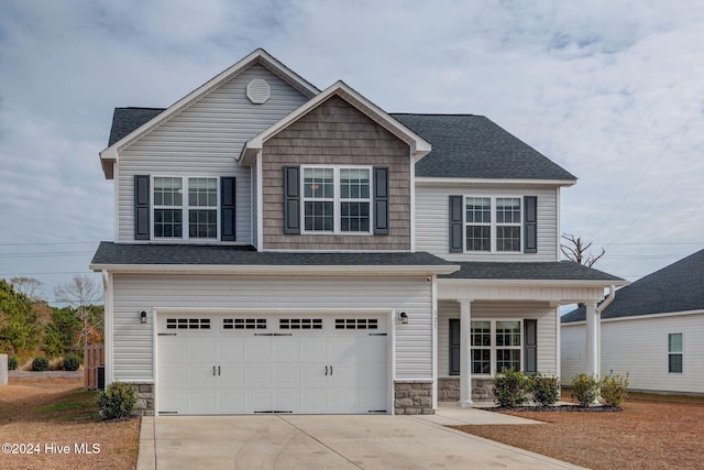 view of front of home featuring a garage