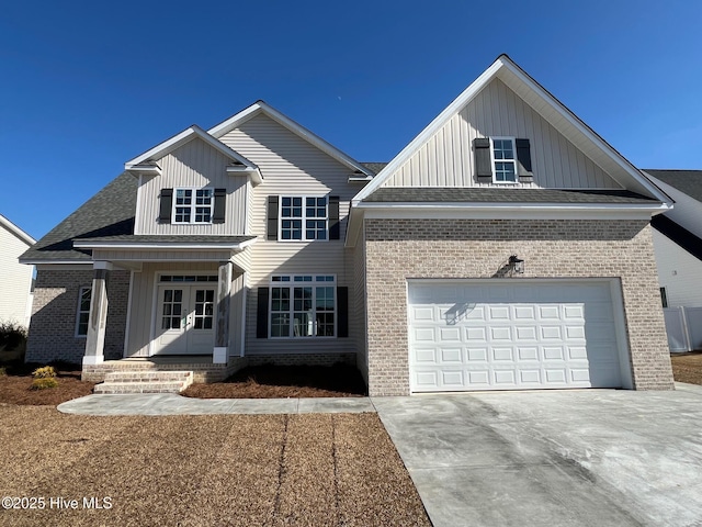 view of front of property with french doors