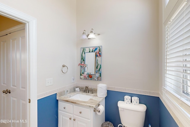 half bath with toilet and vanity