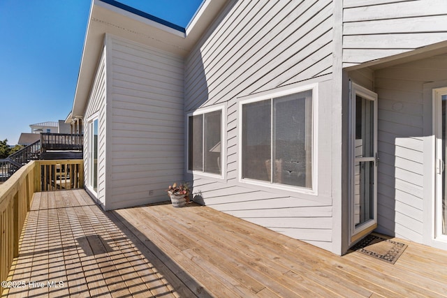 view of wooden terrace