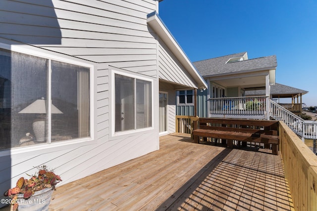 view of wooden deck