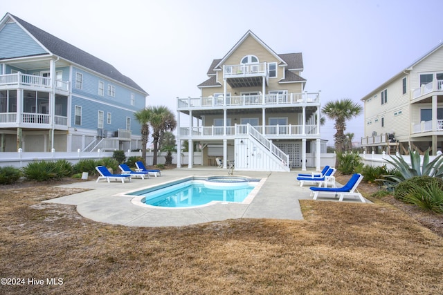 view of pool with a patio