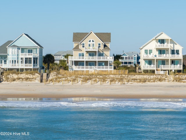 exterior space featuring a water view