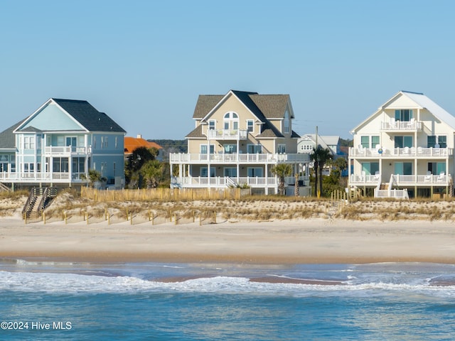 property view of water with a view of the beach